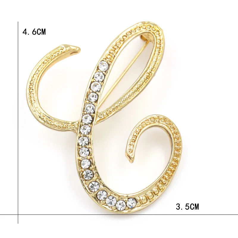 Initial Spark Brooch