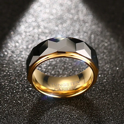 Obsidian Gold Ring – Strength in Style
