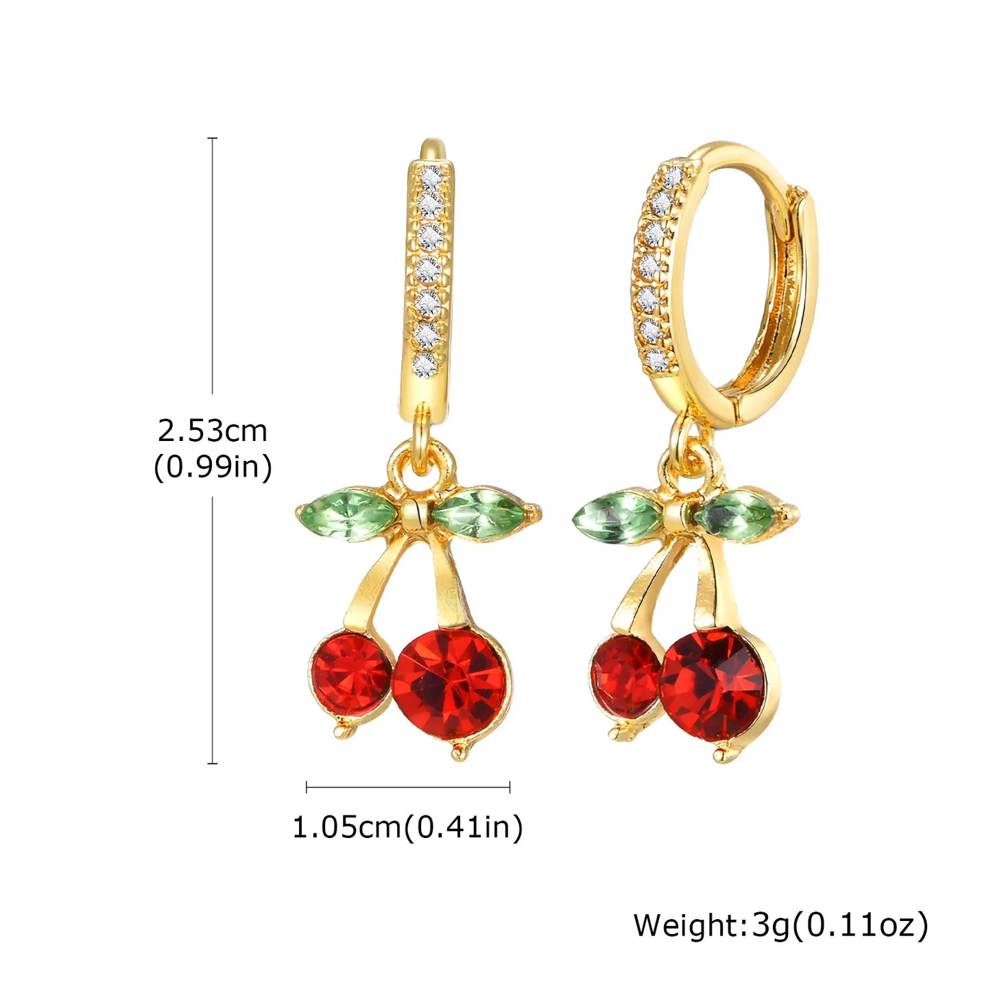 Golden Cherry Spark Earrings