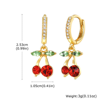 Golden Cherry Spark Earrings