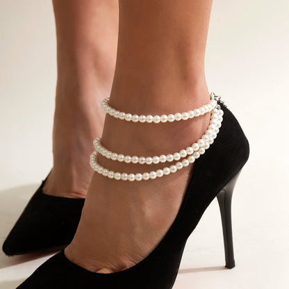 Luna Pearl Wrap Anklet