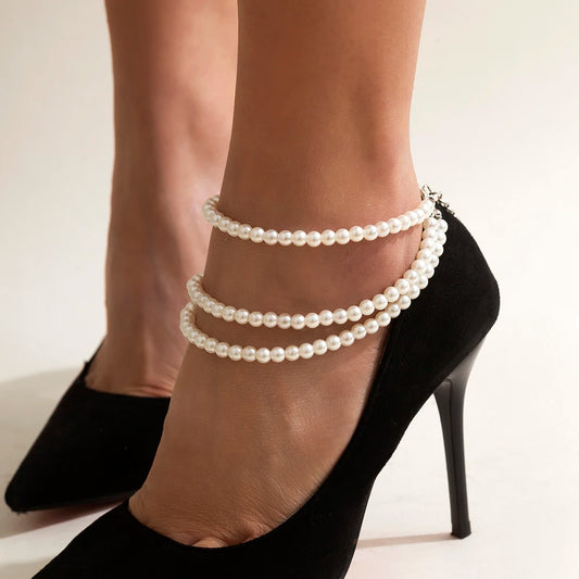 Luna Pearl Wrap Anklet