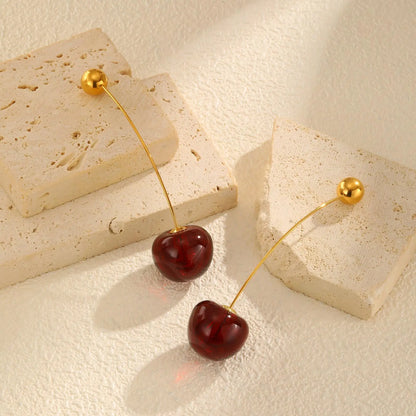 Cherry Muse Earrings – Bold Elegance Redefined