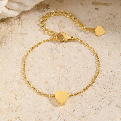 Golden Heart Anklet – Minimal Love Edition