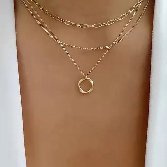 Golden Layered Harmony Necklace – Elegance Edition