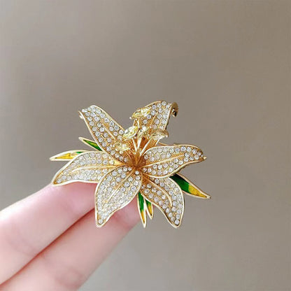 Golden Lily Elegance Brooch