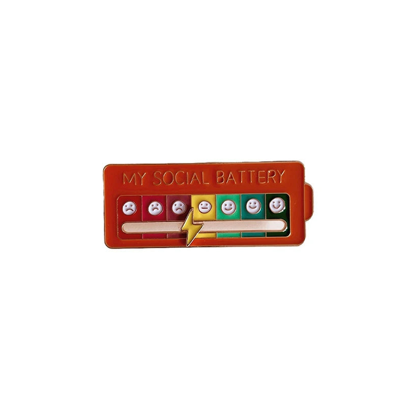 My Social Battery Pin (Mood Conversion Energy Brooch)