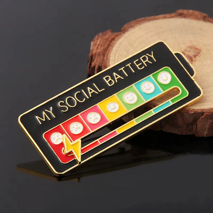 My Social Battery Pin (Mood Conversion Energy Brooch)
