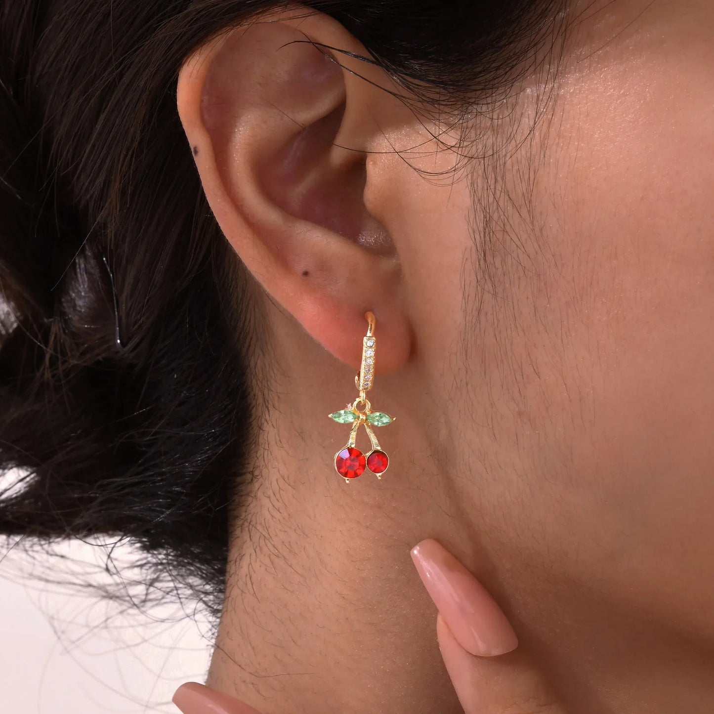 Golden Cherry Spark Earrings