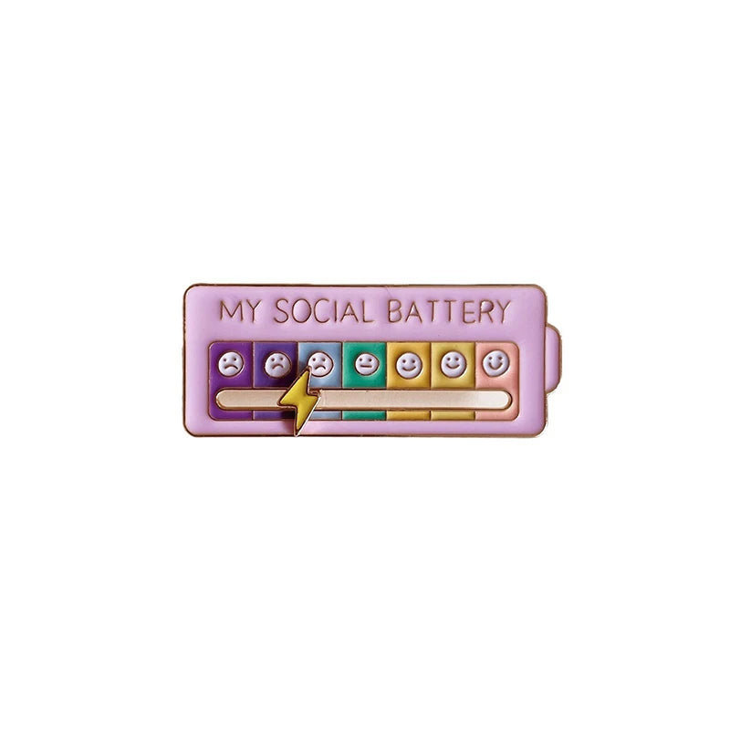 My Social Battery Pin (Mood Conversion Energy Brooch)