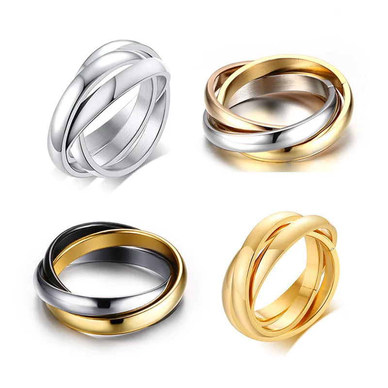 Trinity Harmony Ring – Timeless Elegance, Infinite Connection