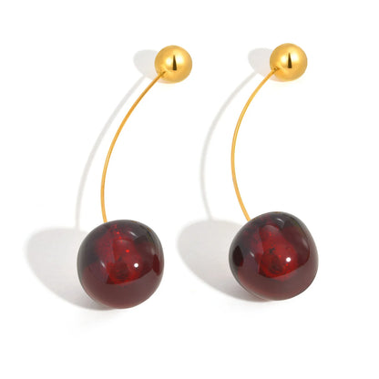 Cherry Muse Earrings – Bold Elegance Redefined