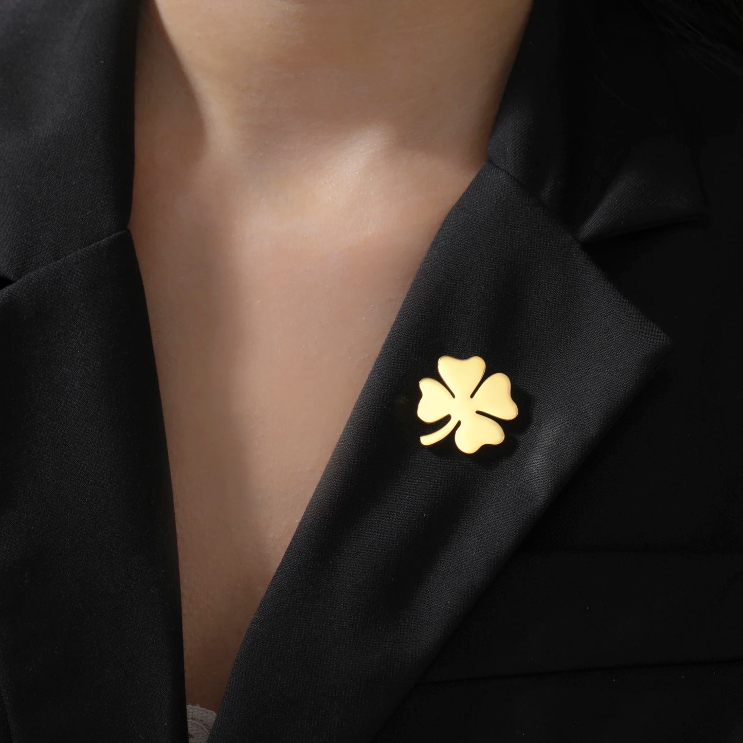 Lucky Charm Clover Brooch