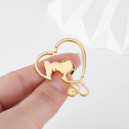 Golden Vet Heart Brooch – Love & Care Edition